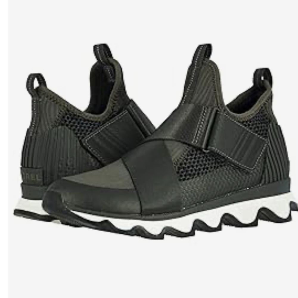 Sorel slip-on, Velcro adjustable shoe.